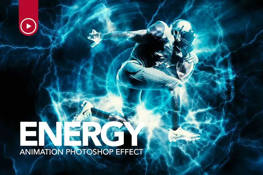 Energieanimation Photoshop-Aktion -