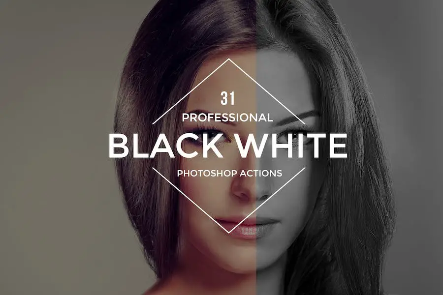 Actions Photoshop noir et blanc -