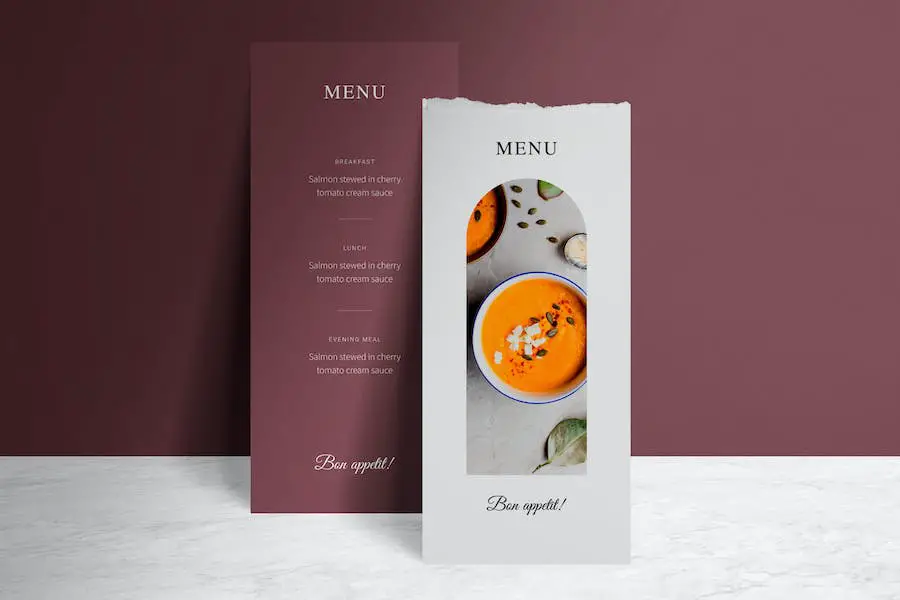 Creatore di scene di mockup di menu -