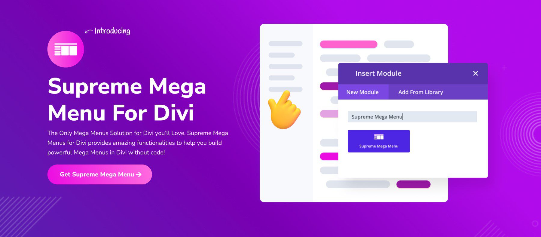 Extension de menu Méga Suprême pour Divi