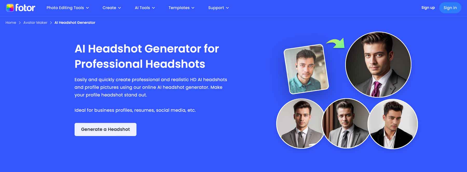 generator ai headshot terbaik