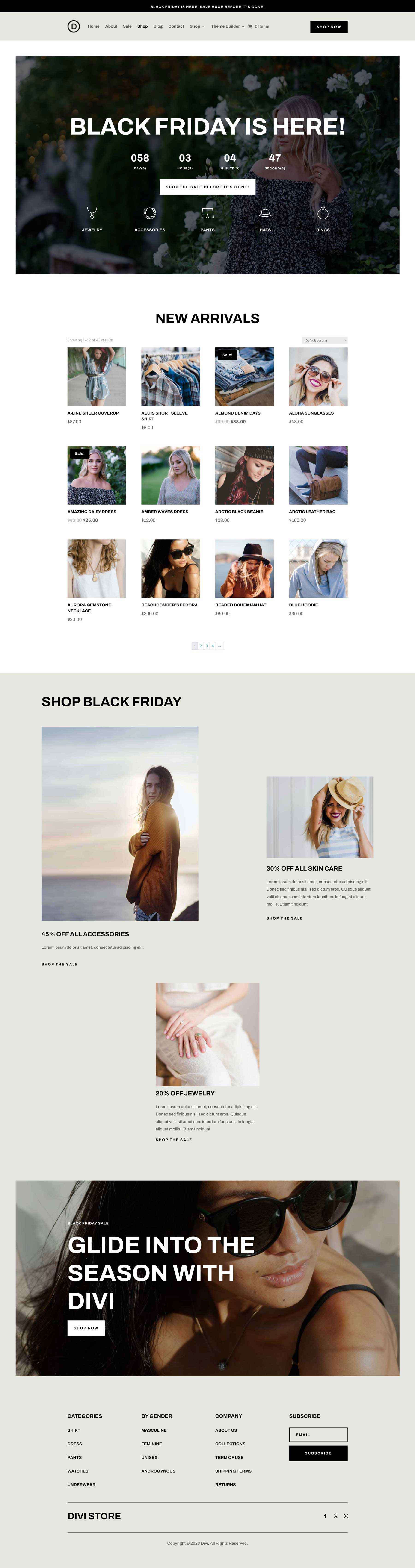 Pack de site Web de magasin Cyber ​​Monday 2023