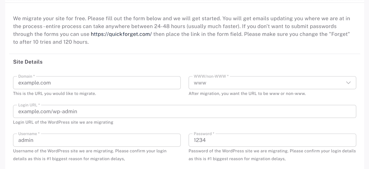 Masukkan informasi login situs web