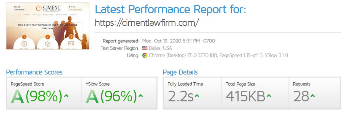 Informe de optimización de BionicWP después