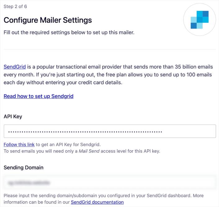 Definir configurações do mailer