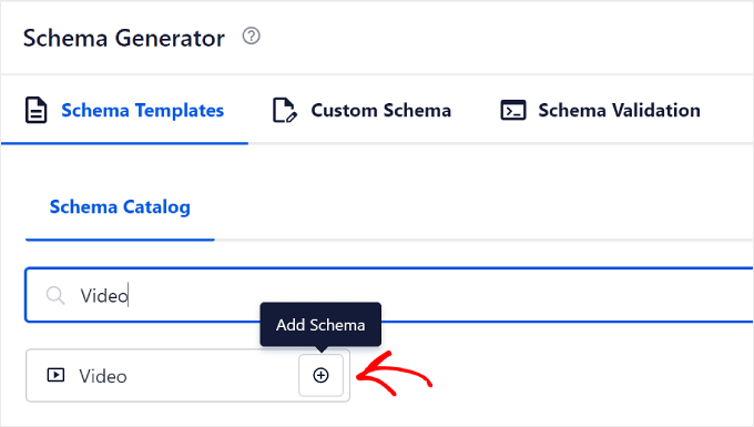 Adding the Video schema template in AIOSEO