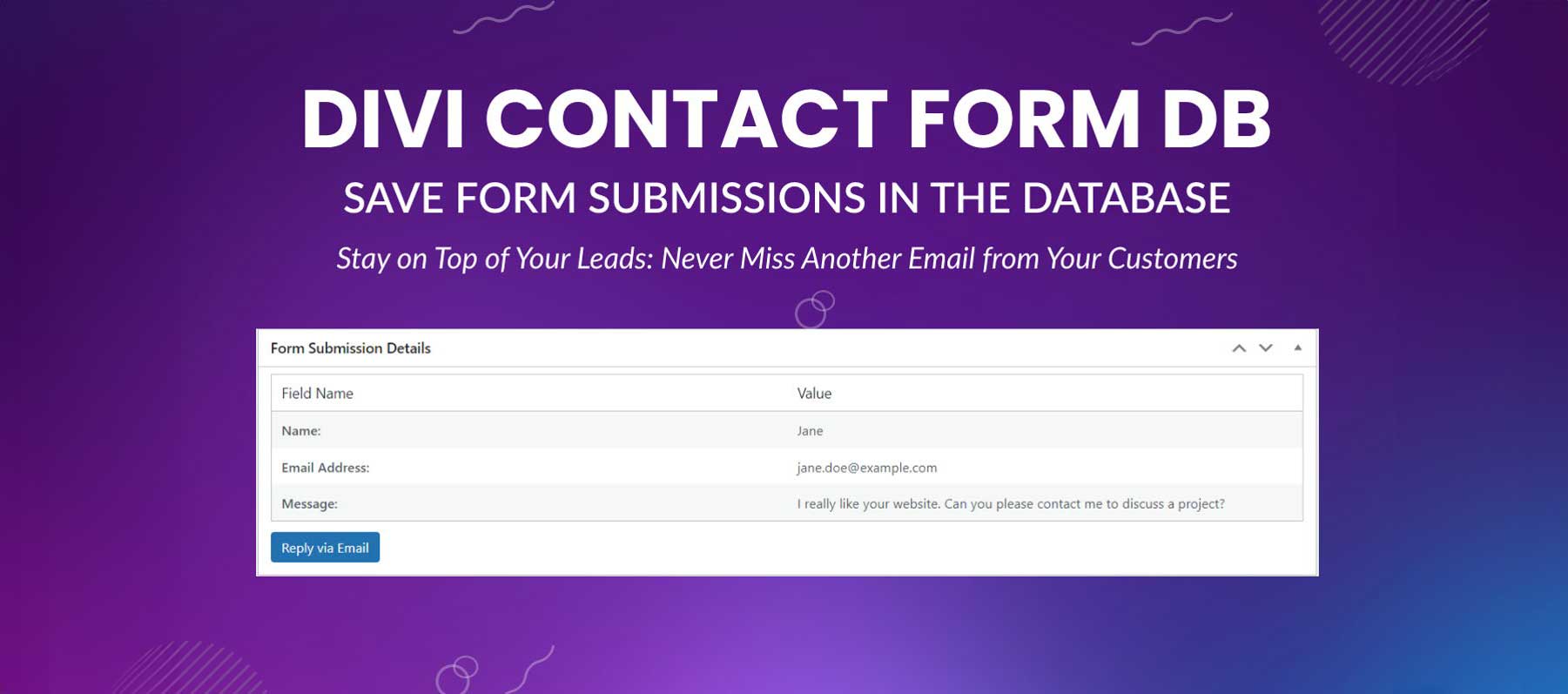 Formular de contact Divi DB