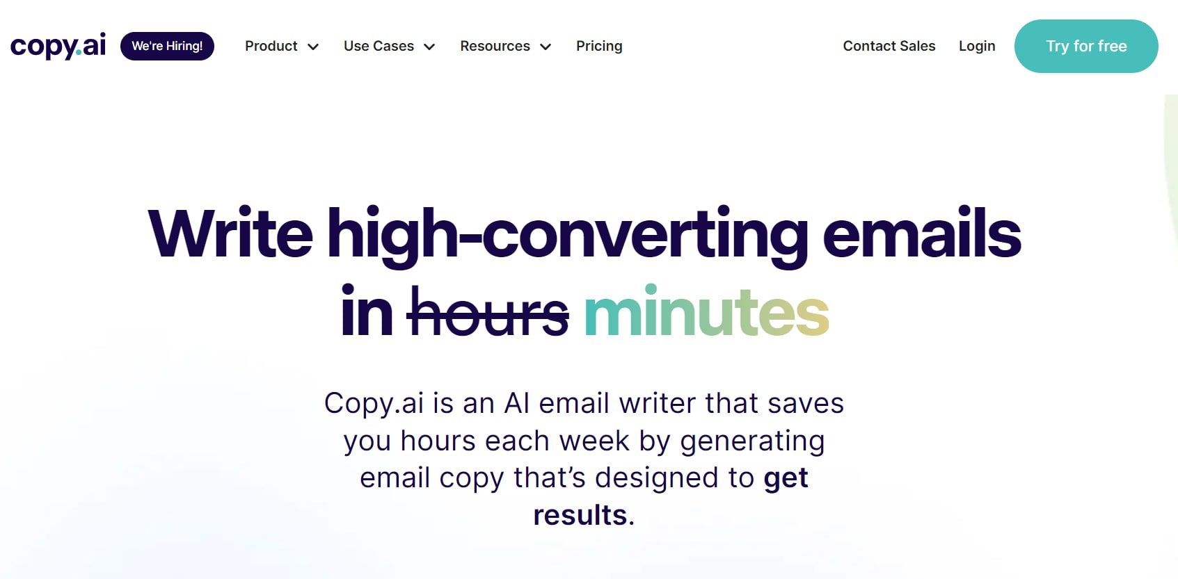 Alat Penulisan Email AI Terbaik-Copy.ai