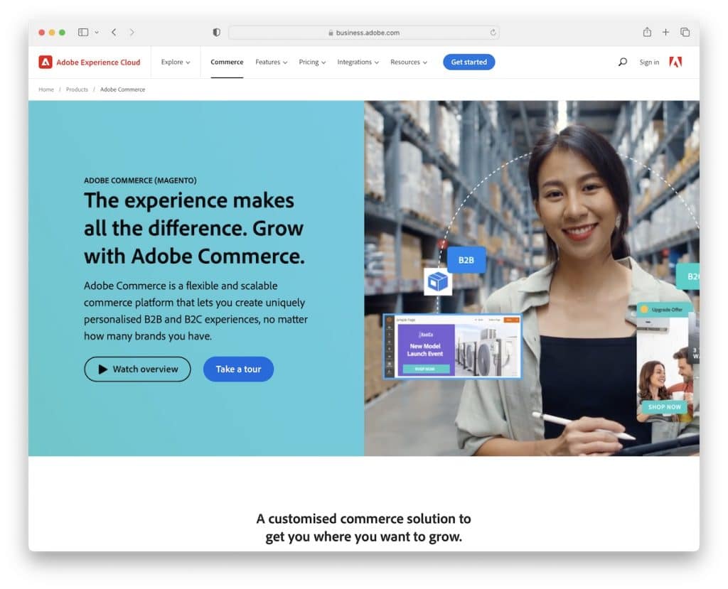 adobe comercio electrónico cms