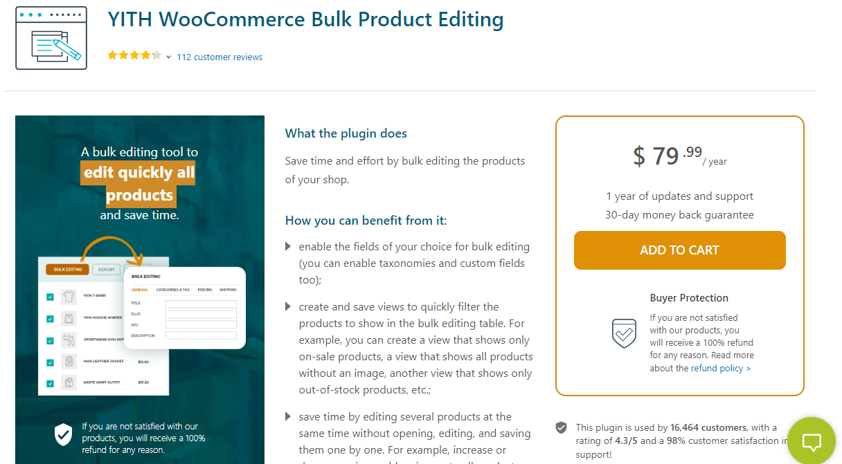 YITH WooCommerce Bulk Product Editing - editare în bloc în WooCommerce