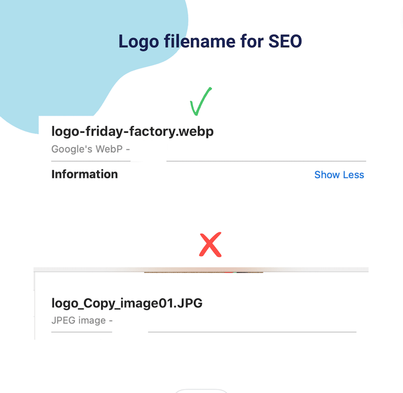 Nome do arquivo do logotipo para SEO - Fonte: Imagify