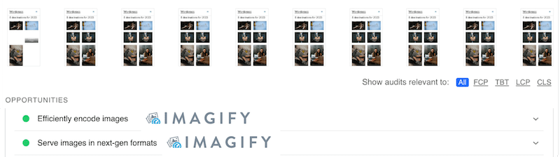 عمليات التدقيق التي تم اجتيازها - المصدر: Imagify