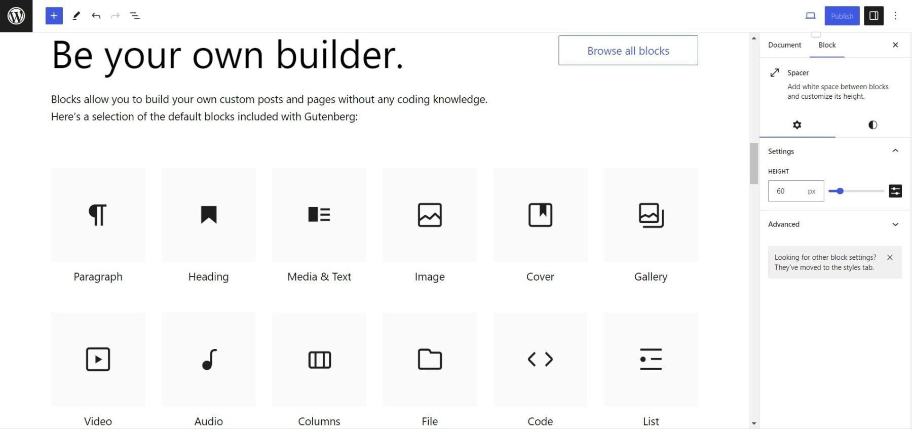 ตัวแก้ไขบล็อก WordPress.org