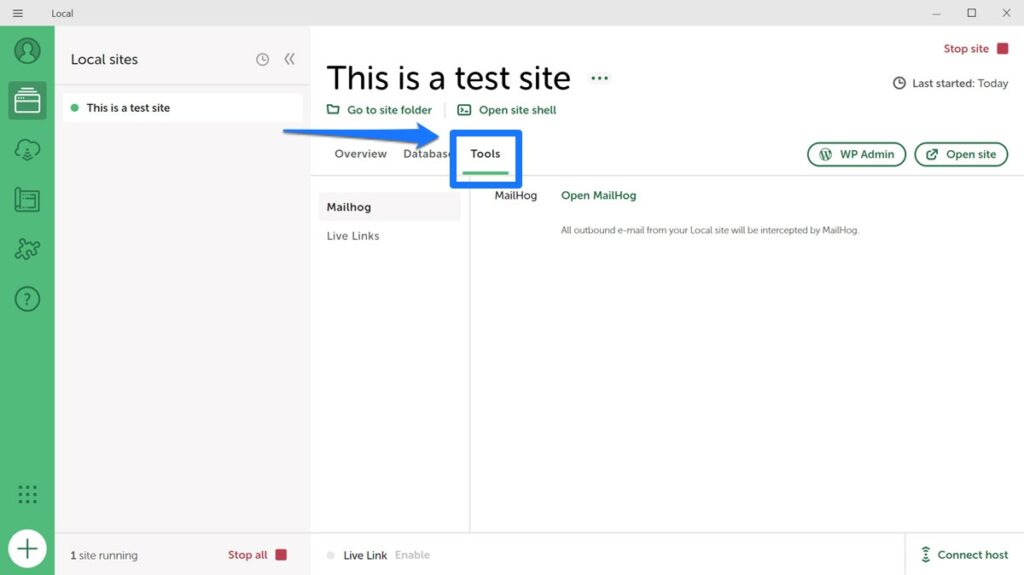 lokale Site-Tools