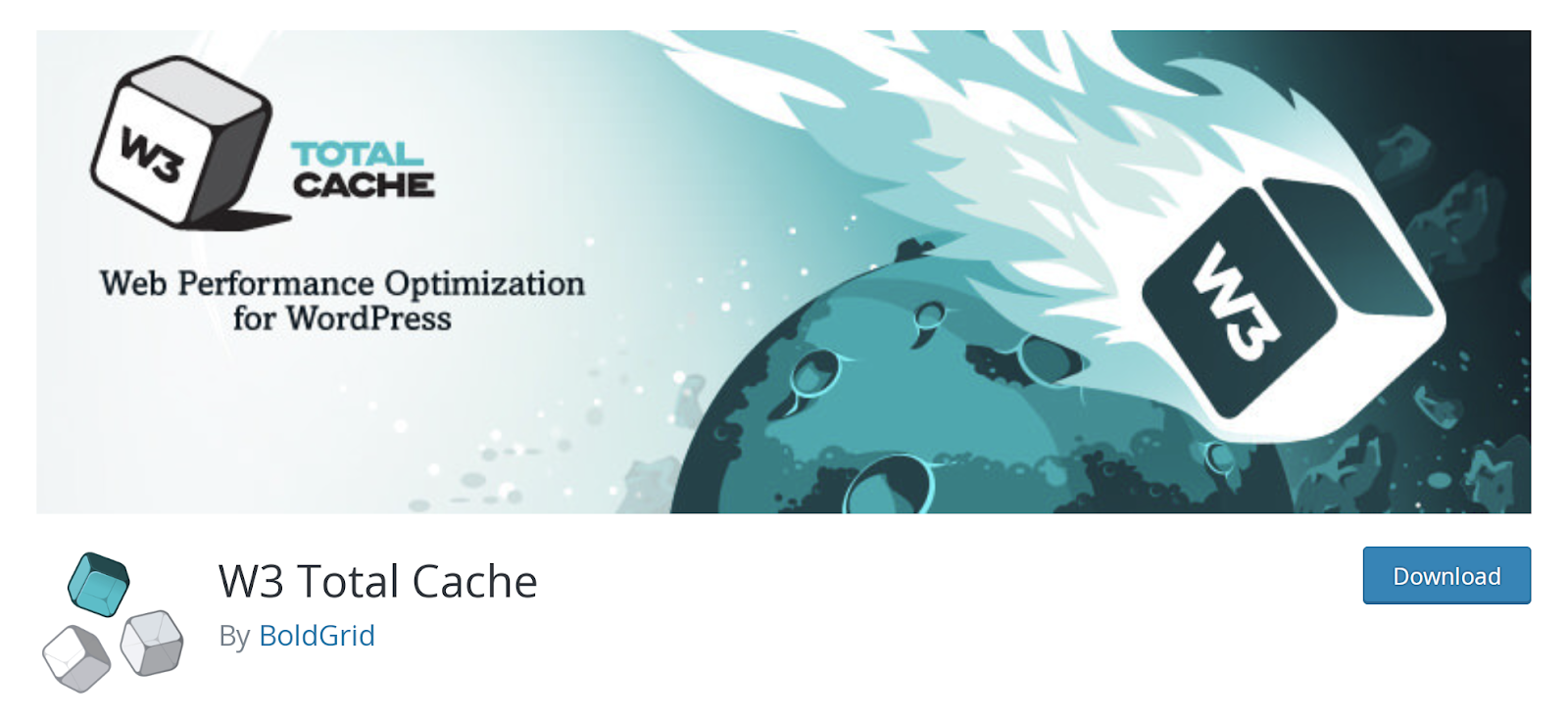 W3 Total Cache é um dos plug-ins de cache mais antigos do WordPress e tem mais de um milhão de instalações.