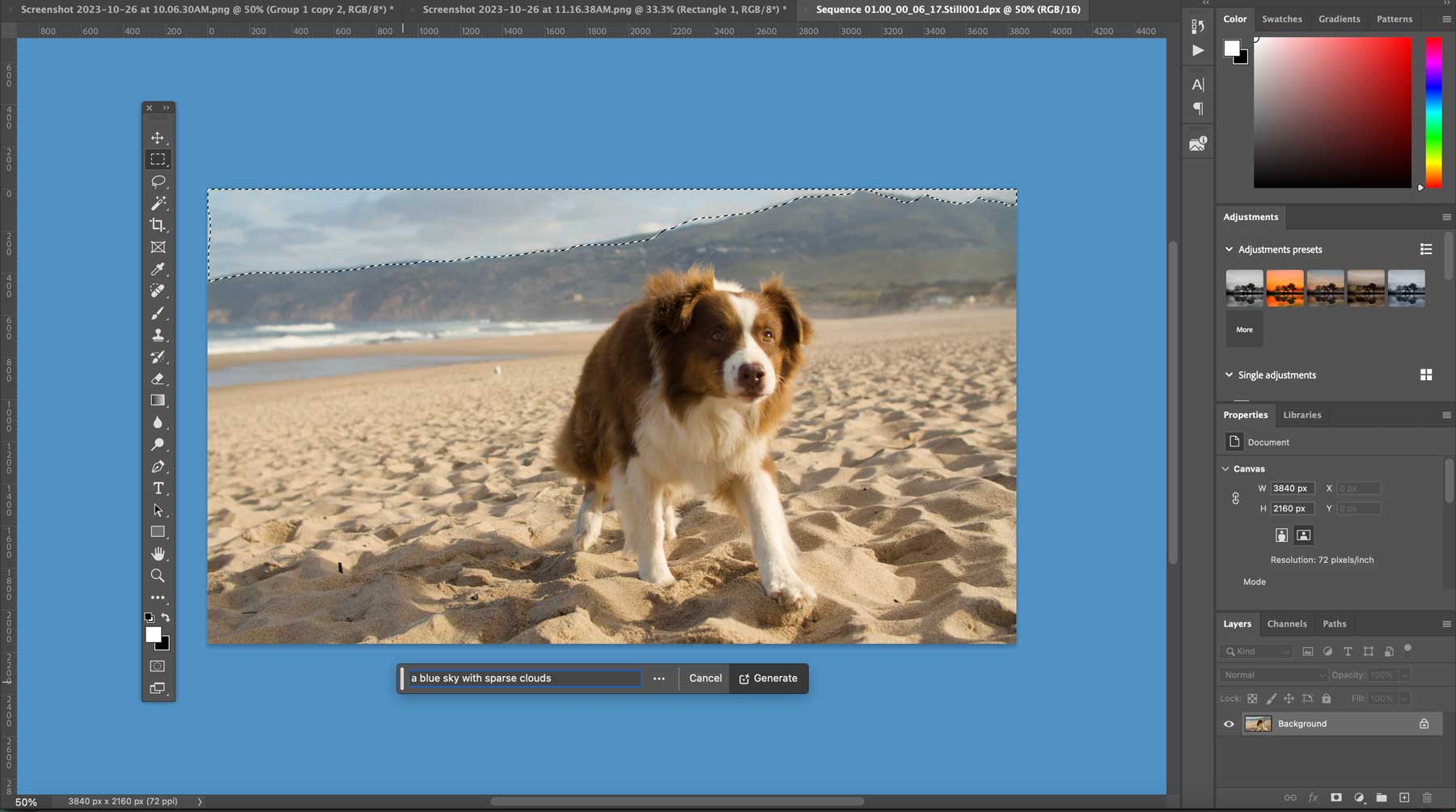 Photoshop กำเนิดการเติม