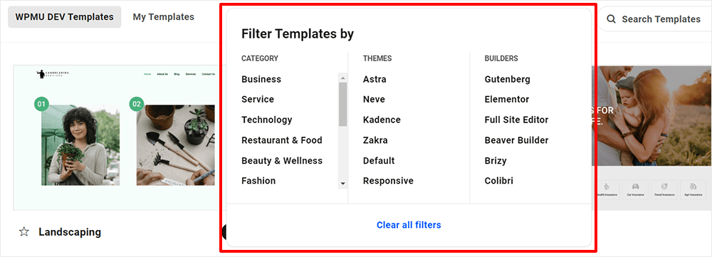 Filtrer les modèles