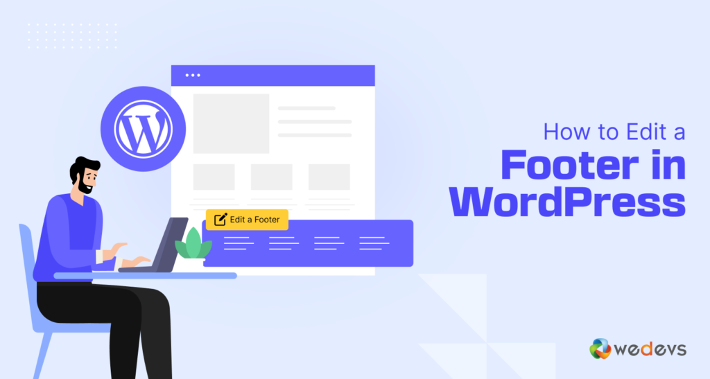 Ilustrasi cara mengedit footer di WordPress