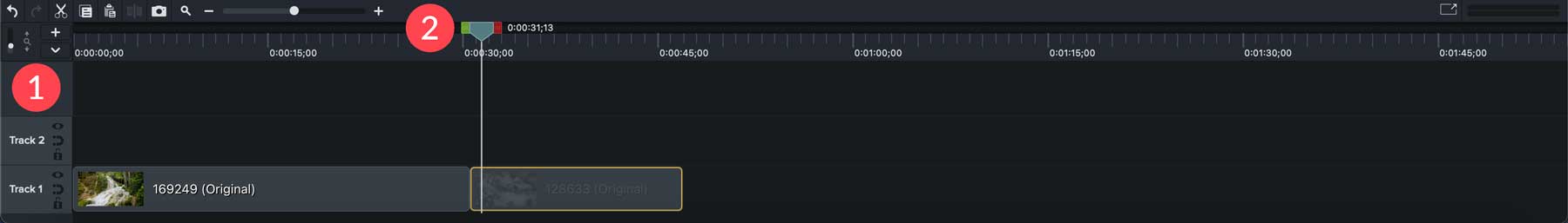 Camtasia 時間線