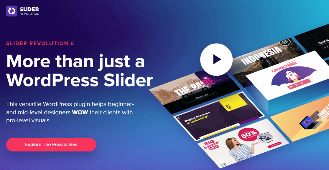 Slider Revolution image slider plugin