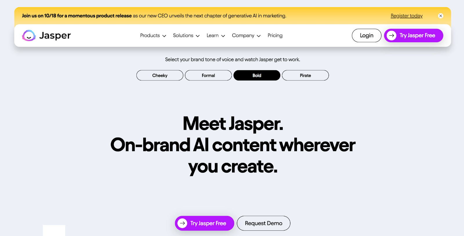 Jasper AI-Homepage