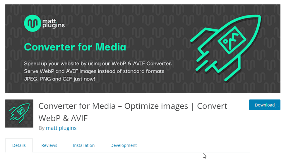 Converter for Media プラグイン - WordPress WebP