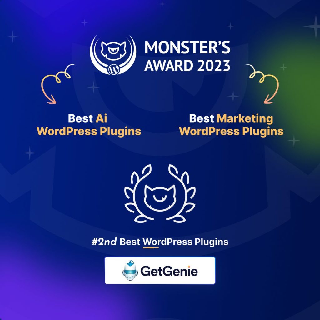 Награды Monster's от GetGenie 2023