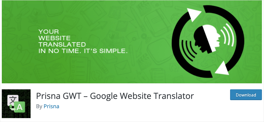 Prisna GWT WordPress 플러그인