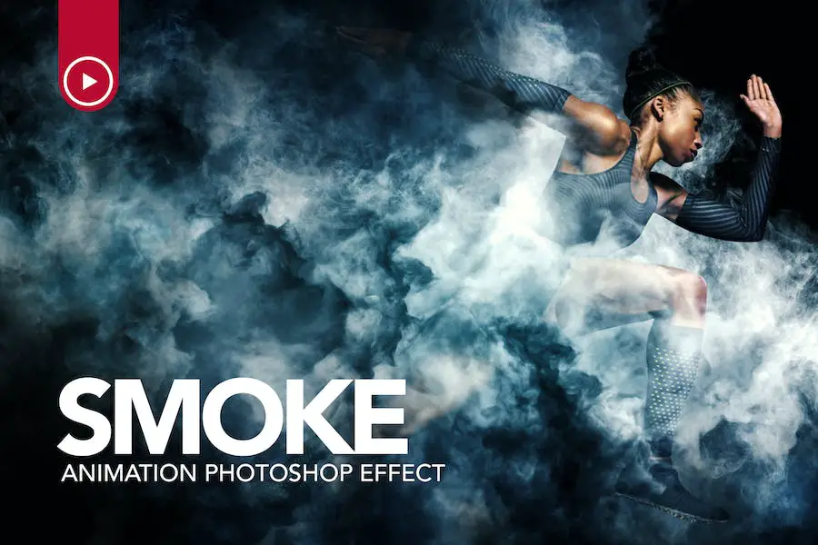 Ação do Photoshop de animação de fumaça -