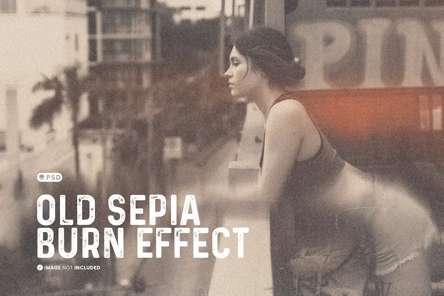 Alter Sepia-Burn-Fotoeffekt -