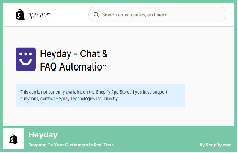 Heyday - Répondez à vos clients en temps réel