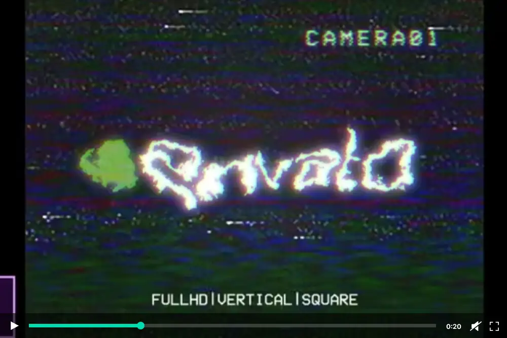 Logo glitch VHS -