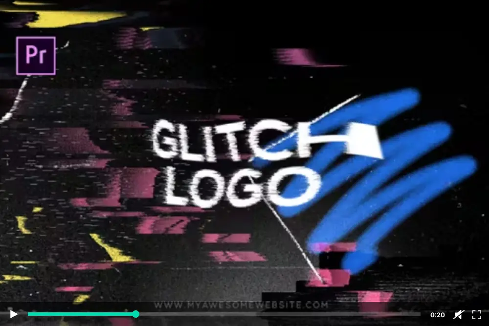 Introduzione al logo della distorsione glitch -