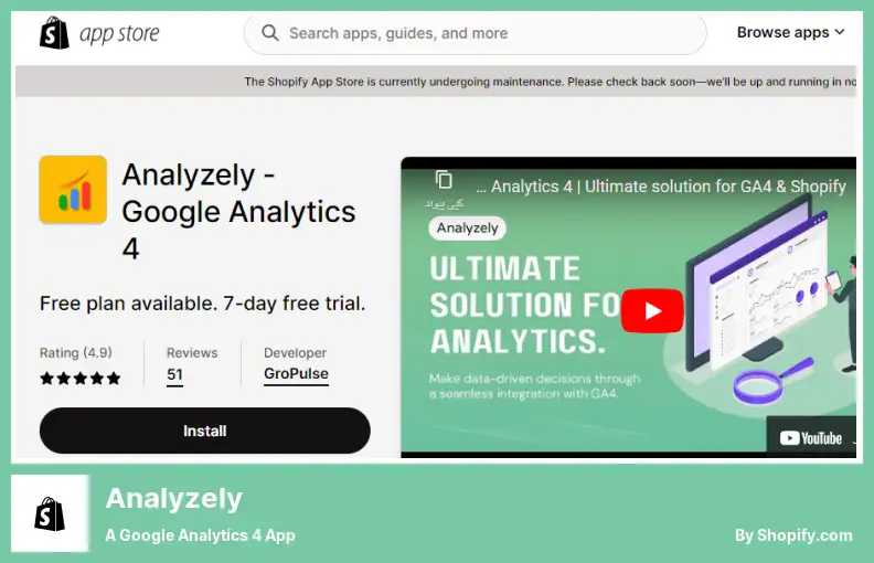 Analysely - une application Google Analytics 4