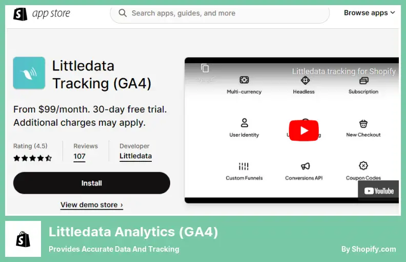 Littledata Analytics (GA4) - يوفر بيانات دقيقة وتتبعًا