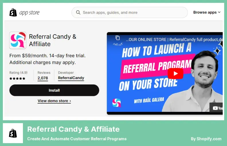 Referral Candy & Affiliate - 创建和自动化客户推荐计划