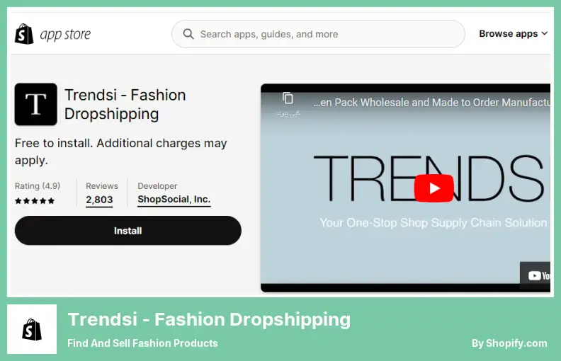 Trendsi ‑ Dropshipping di moda: trova e vendi prodotti di moda