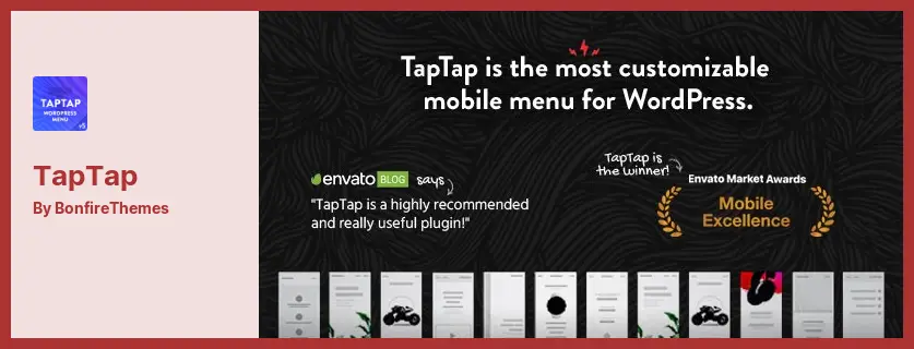 Plugin TapTap - um menu móvel WordPress super personalizável