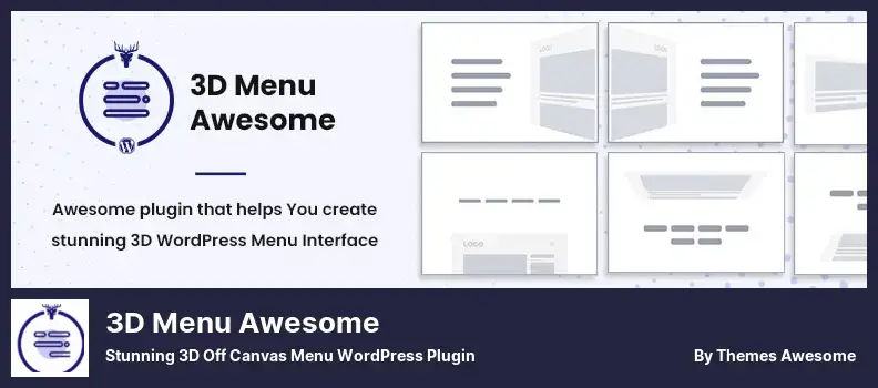 3D Menu Awesome Eklentisi - Çarpıcı 3D Off Canvas Menü WordPress Eklentisi