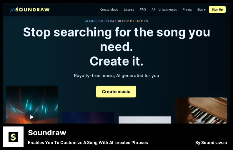 Soundraw - Bir Şarkıyı Yapay Zeka Tarafından Oluşturulan İfadelerle Kişiselleştirmenize Olanak Sağlar