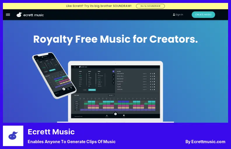 Ecrett Music: consente a chiunque di generare clip musicali