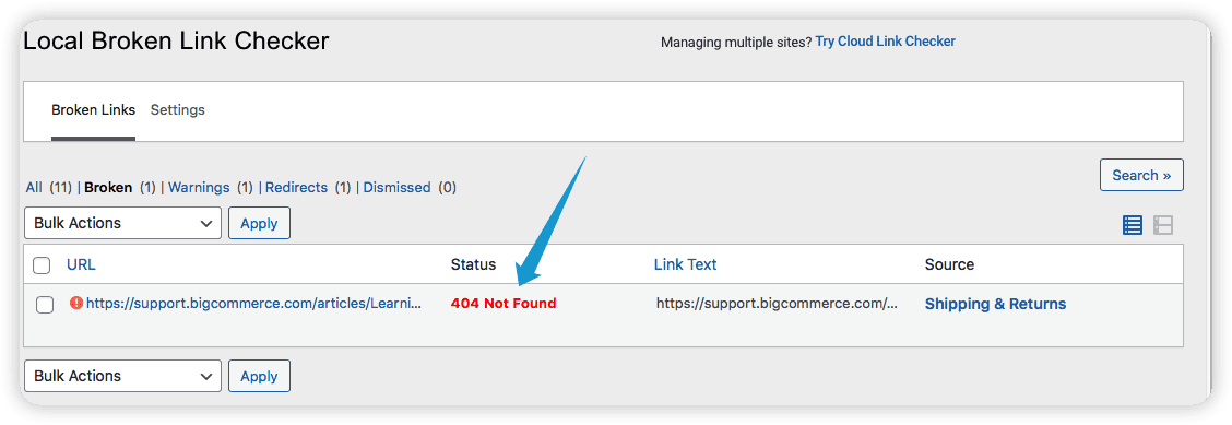 Lokaler Checker für defekte Links