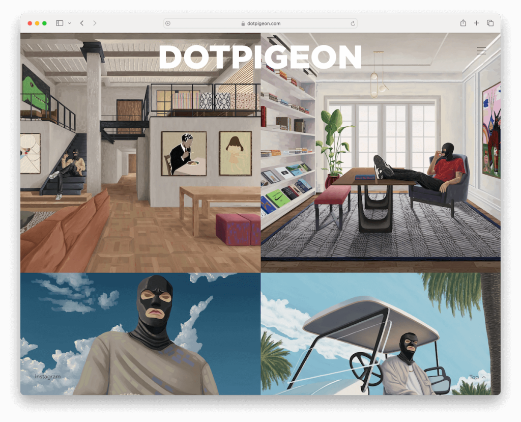 przykład portfolio dotpigeon wix