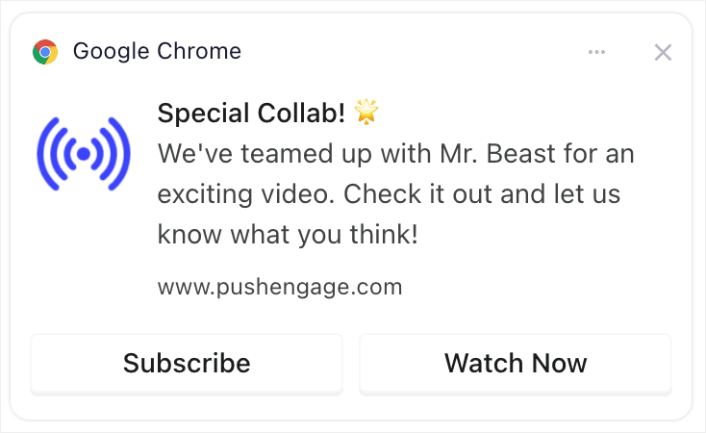 Collaboration vidéo Notifications push YouTube