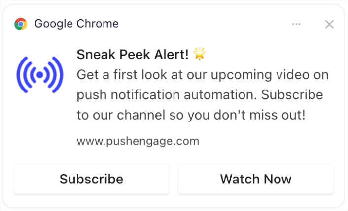 Pemberitahuan Push YouTube Peringatan Sneak Peek