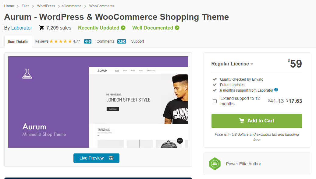 Aurum - ธีม WordPress dropshipping