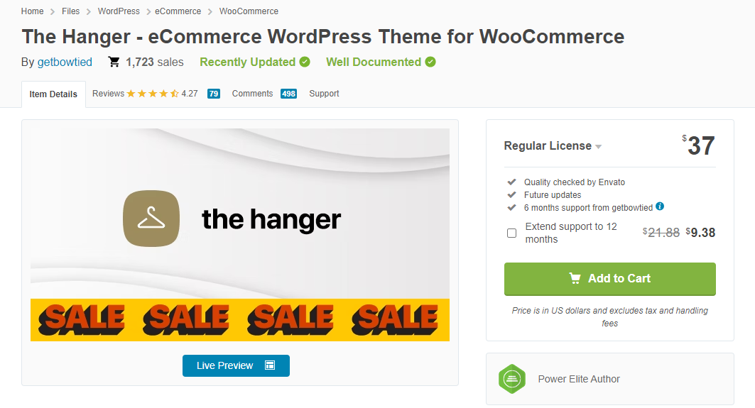 the hanger: dropshipping di temi WordPress