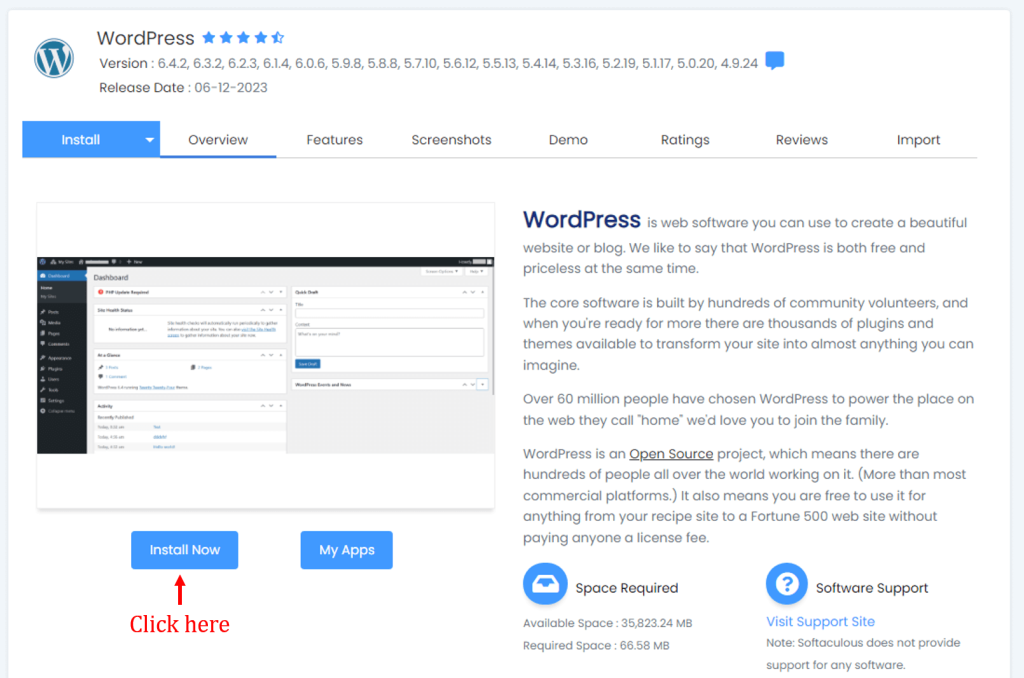 Установить WordPress