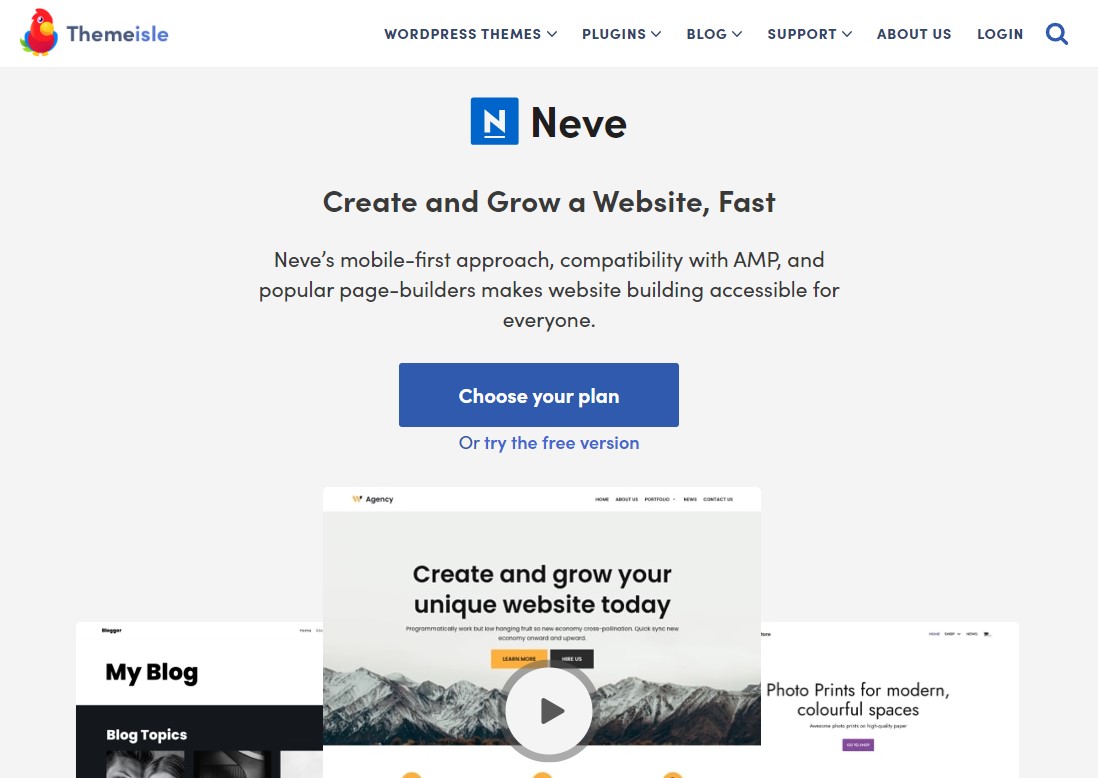 Neve – Tema de WordPress listo para Gutenberg