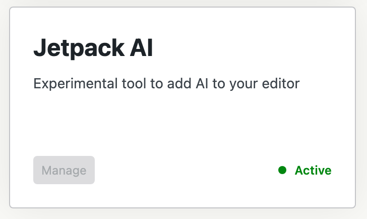 เริ่มเขียน. แค่นั้นแหละ! ตอนนี้คุณสามารถเริ่มใช้ Jetpack AI Assistant เพื่อช่วยคุณเขียนเนื้อหาของคุณได้